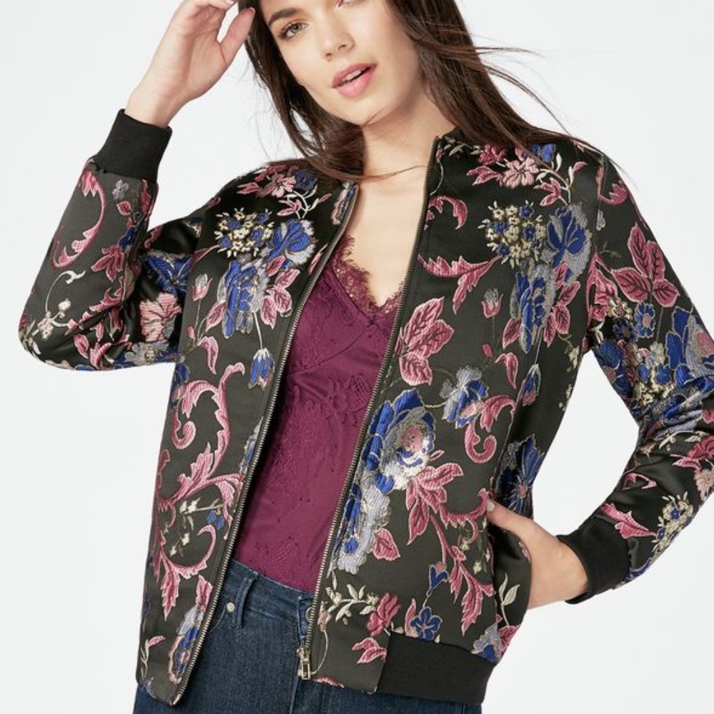 Jacquard Bomber Jacket New Size Large